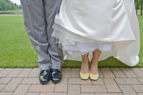 yellow bridal shoes